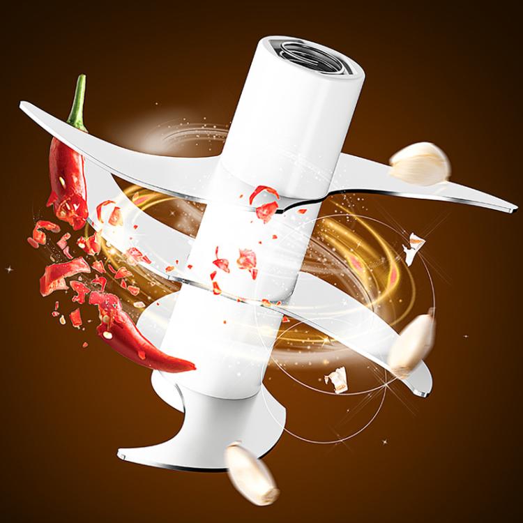 Tritatutto elettrico senza fili da 320 ml con 6 lame in acciaio inossidabile, mini robot da cucina ricaricabile