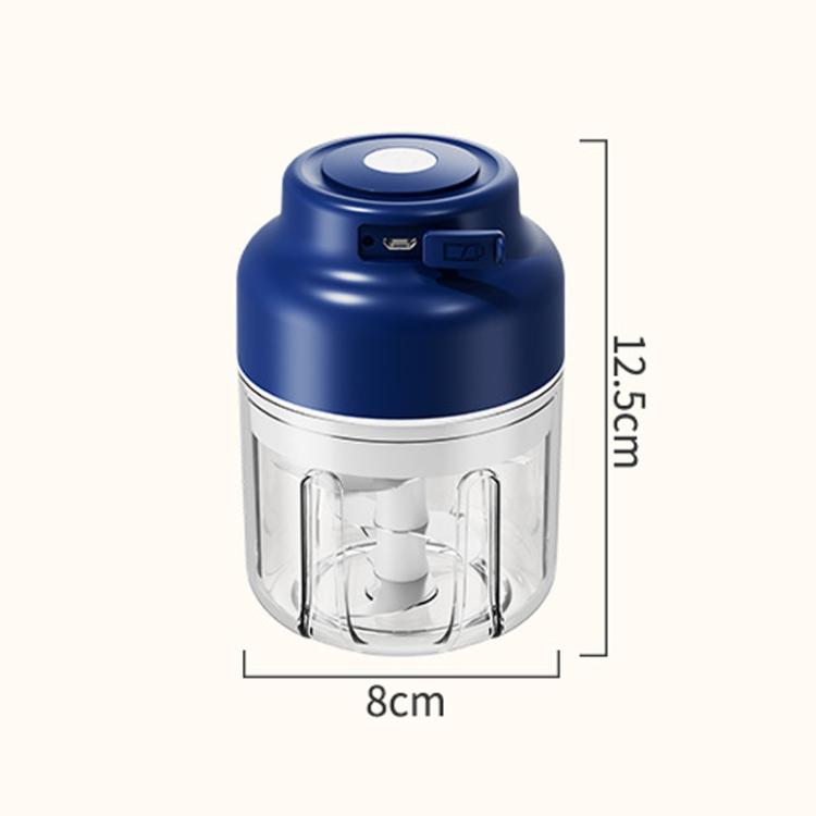Tritatutto elettrico senza fili da 320 ml con 6 lame in acciaio inossidabile, mini robot da cucina ricaricabile