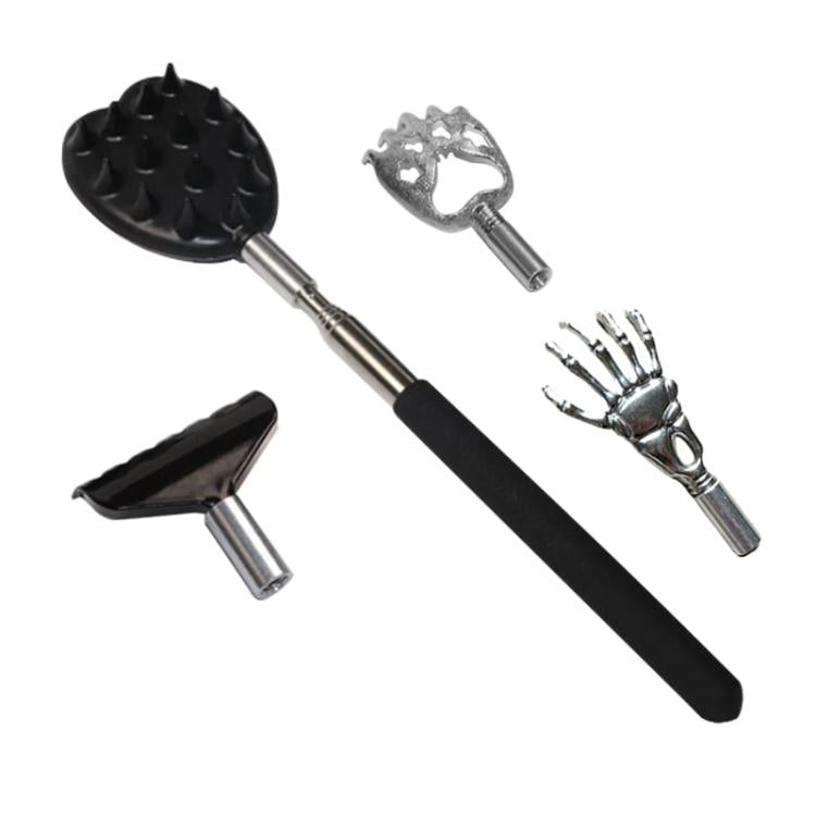 Grattaschiena portatile estensibile in acciaio inossidabile con manico lungo, 4pcs /Set