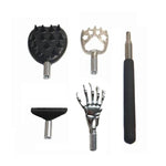 Grattaschiena portatile estensibile in acciaio inossidabile con manico lungo, 4pcs /Set