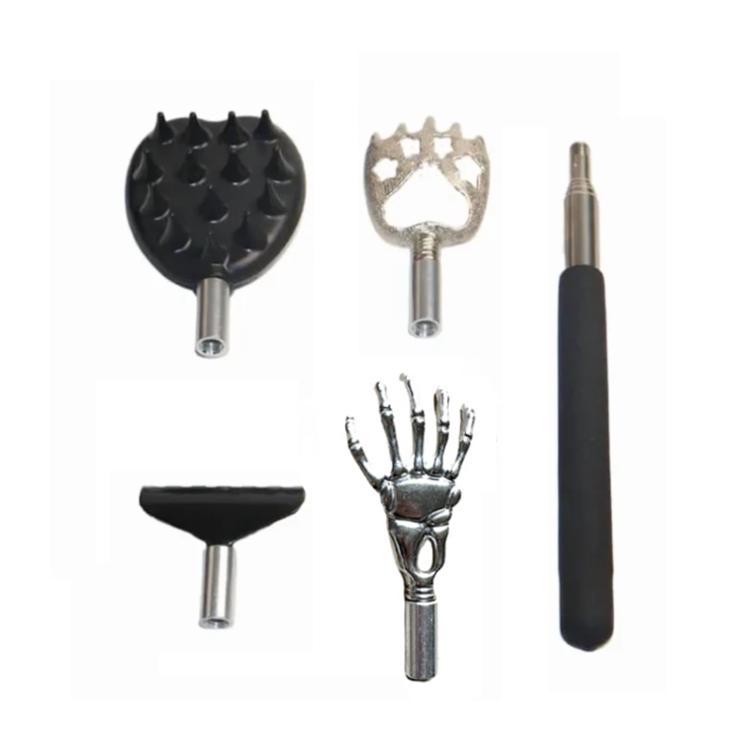 Grattaschiena portatile estensibile in acciaio inossidabile con manico lungo, 4pcs /Set