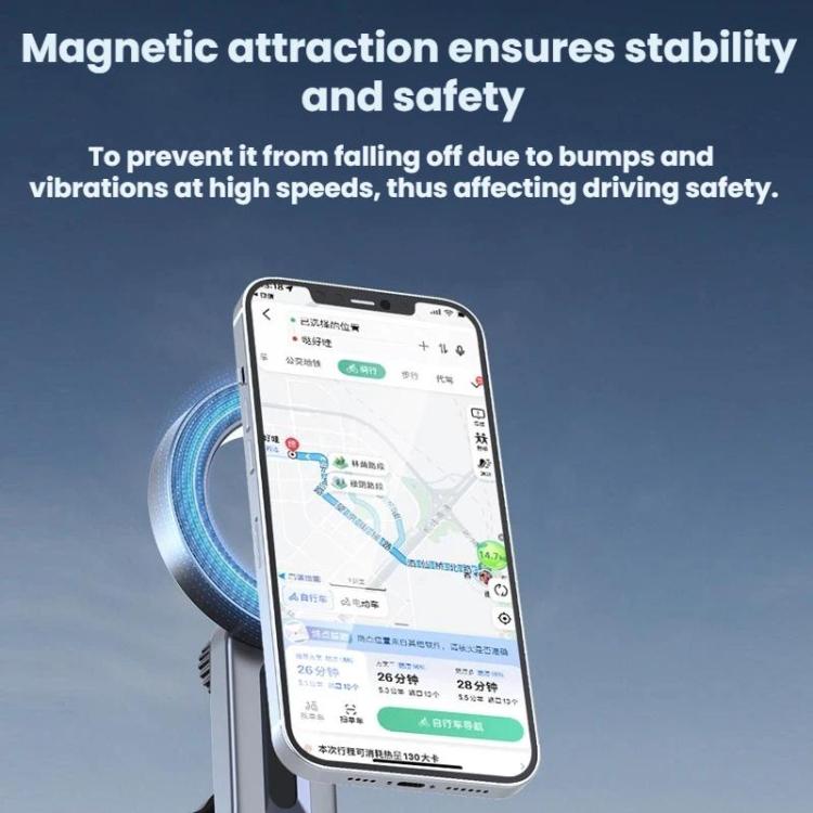 Supporto magnetico pieghevole per telefono da cruscotto auto