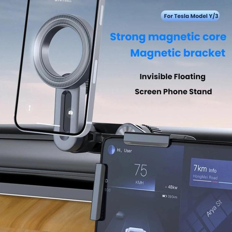 Supporto magnetico pieghevole per telefono da cruscotto auto