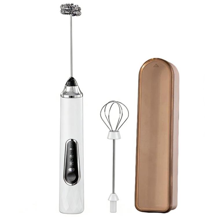 Montalatte elettrico e schiumatore per caffè per uso domestico, mini frusta per uova senza fili, Dual-Head White, Dual-Head Black, Dual-Head With Box White, Dual-Head With Box Black, Three-Head With Ear Hook Bracket White                               ...