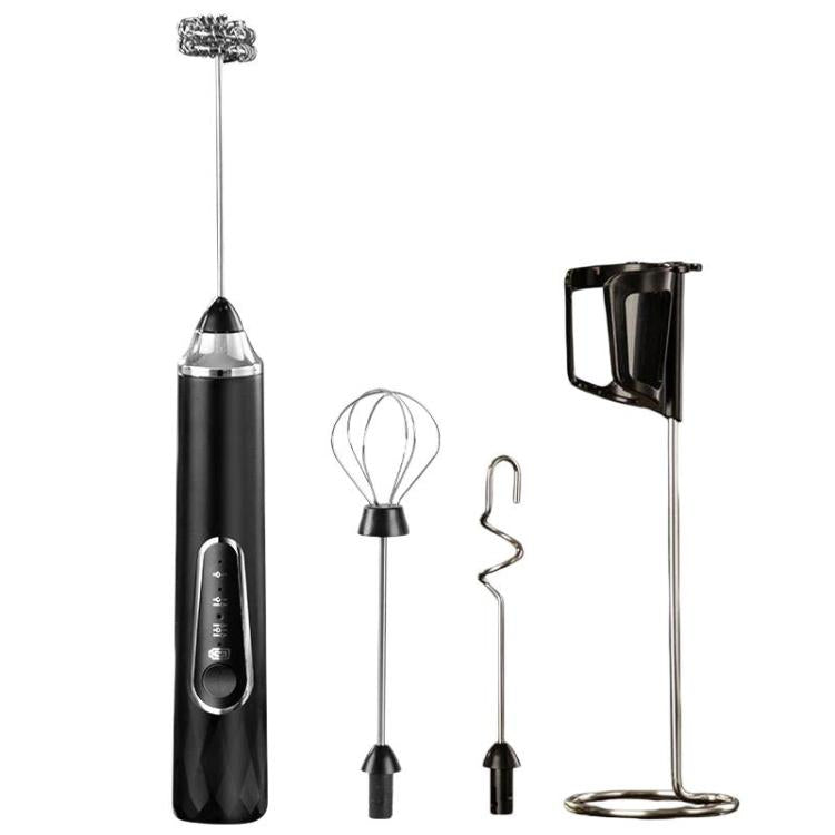 Montalatte elettrico e schiumatore per caffè per uso domestico, mini frusta per uova senza fili, Dual-Head White, Dual-Head Black, Dual-Head With Box White, Dual-Head With Box Black, Three-Head With Ear Hook Bracket White                               ...