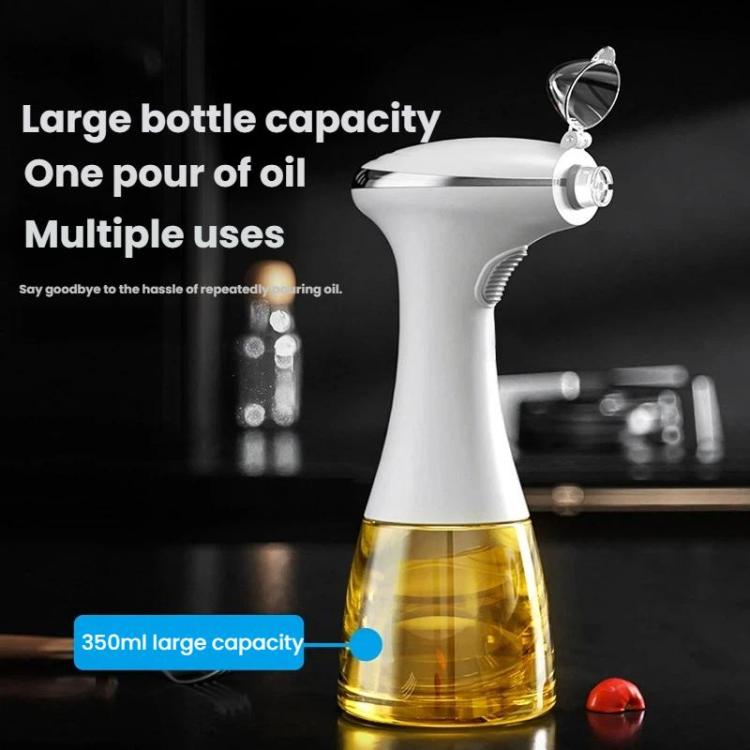 Flacone nebulizzatore elettrico da 350 ml per olio, ricaricabile tramite USB, con tecnologia di atomizzazione per cucinare in modo sano, per barbecue e insalate.