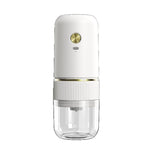 Macinacaffè elettrico portatile con macine in ceramica, macinatura regolabile, spegnimento automatico e ricarica tramite USB Type-C.