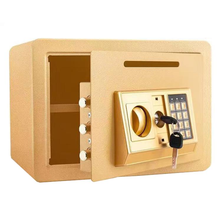 Cassaforte in acciaio di piccole dimensioni da parete con piastra antifurto e password., Black With Money Drop Slot, Gold With Money Drop Slot, Black No Money Drop Slot, Gold No Money Drop Slot
