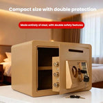 Cassaforte in acciaio di piccole dimensioni da parete con piastra antifurto e password., Black With Money Drop Slot, Gold With Money Drop Slot, Black No Money Drop Slot, Gold No Money Drop Slot