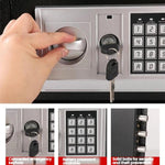 Cassaforte in acciaio di piccole dimensioni da parete con piastra antifurto e password., Black With Money Drop Slot, Gold With Money Drop Slot, Black No Money Drop Slot, Gold No Money Drop Slot