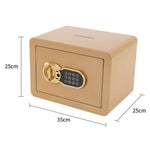 Cassaforte in acciaio di piccole dimensioni da parete con piastra antifurto e password., Black With Money Drop Slot, Gold With Money Drop Slot, Black No Money Drop Slot, Gold No Money Drop Slot
