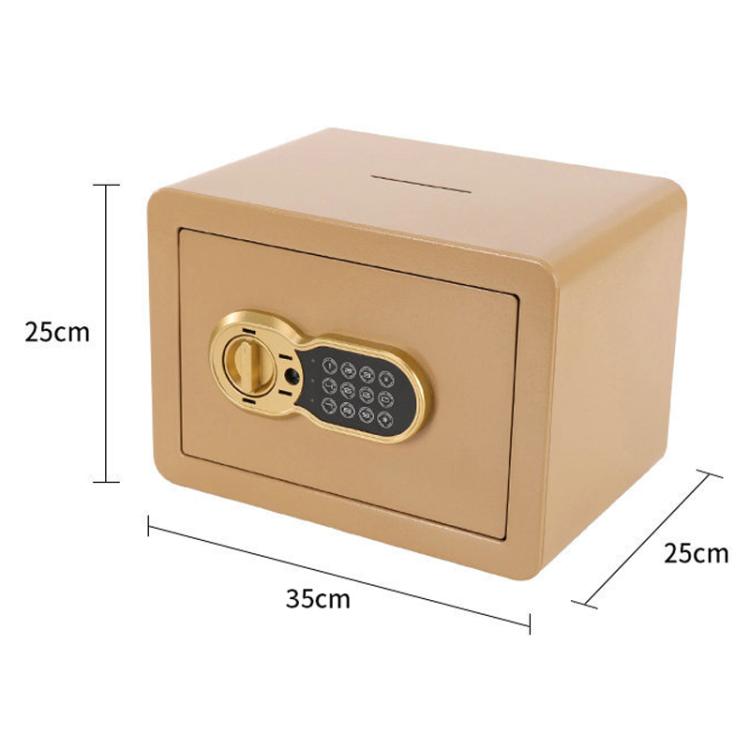 Cassaforte in acciaio di piccole dimensioni da parete con piastra antifurto e password., Black With Money Drop Slot, Gold With Money Drop Slot, Black No Money Drop Slot, Gold No Money Drop Slot