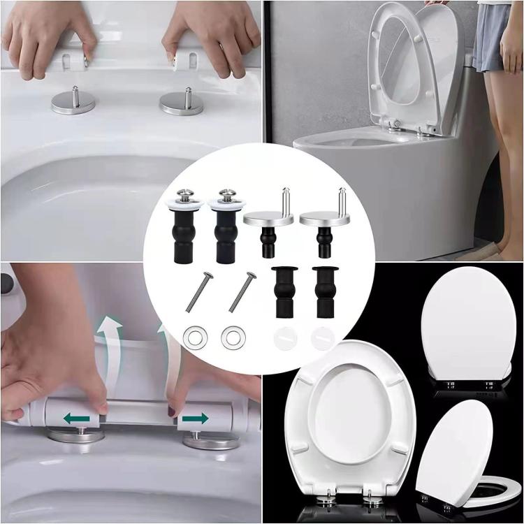 2 pezzi/confezione Kit di bulloni universali per sedile WC in acciaio inox Cerniere per sedile WC Ricambi