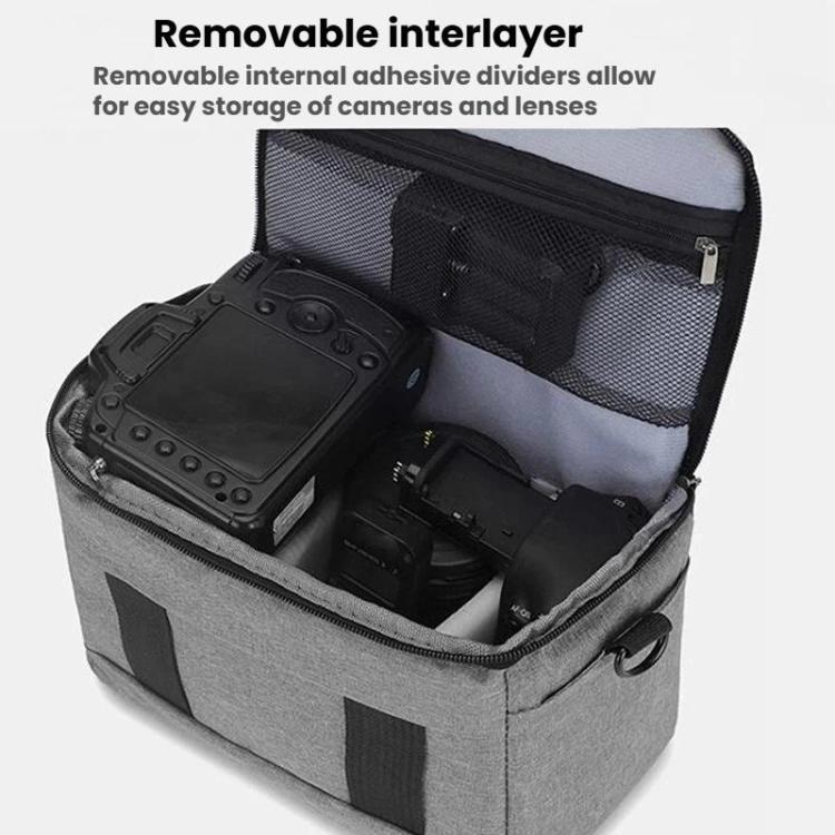 Borsa a tracolla per fotocamera DSLR, borsa per fotocamera mirrorless, Small Gray, Small Black, Large Gray, Large Black