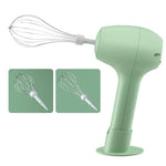 Frusta elettrica senza fili per uova con base, mini montalatte multifunzione portatile, Single White, Single Green, Dual-Head Green, Dual-Head White