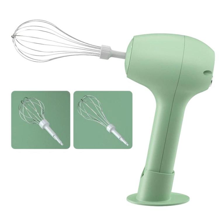 Frusta elettrica senza fili per uova con base, mini montalatte multifunzione portatile, Single White, Single Green, Dual-Head Green, Dual-Head White