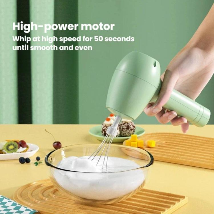 Frusta elettrica senza fili per uova con base, mini montalatte multifunzione portatile, Single White, Single Green, Dual-Head Green, Dual-Head White