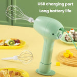 Frusta elettrica senza fili per uova con base, mini montalatte multifunzione portatile, Single White, Single Green, Dual-Head Green, Dual-Head White