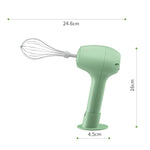 Frusta elettrica senza fili per uova con base, mini montalatte multifunzione portatile, Single White, Single Green, Dual-Head Green, Dual-Head White