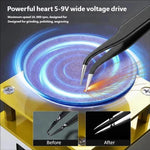 Micro-smerigliatrice HMT-D71 da 10000 giri/min con display LCD e ampia gamma di tensione 5-9V per smerigliatura di precisione, lucidatura e riparazione di utensili.