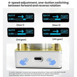 Micro-smerigliatrice HMT-D71 da 10000 giri/min con display LCD e ampia gamma di tensione 5-9V per smerigliatura di precisione, lucidatura e riparazione di utensili.