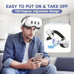 Batteria da 10000 mAh con archetto regolabile di ricambio, accessori per gaming e realtà virtuale., For Meta Quest 3 / 3S Q8L-3, For Meta Quest 2 Q8L, For Meta Quest 2 Q8, For Meta Quest 3 / 3S Q8-3