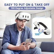 Batteria da 10000 mAh con archetto regolabile di ricambio, accessori per gaming e realtà virtuale., For Meta Quest 3 / 3S Q8L-3, For Meta Quest 2 Q8L, For Meta Quest 2 Q8, For Meta Quest 3 / 3S Q8-3