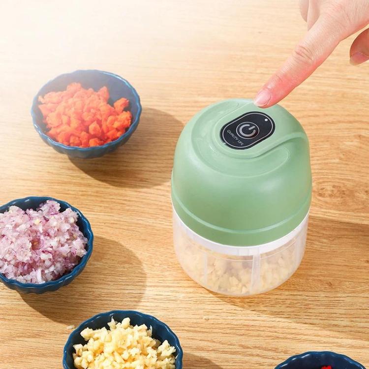 Tritatutto elettrico senza fili ricaricabile, mini robot da cucina per aglio, carne e pappe per neonati., 100ml 2-Blade White, 100ml 2-Blade Pink, 100ml 2-Blade Green, 250ml 3-Blade White, 250ml 3-Blade Pink, 250ml 3-Blade Green
