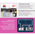 FCOLOR Stampante DTF a rullo A3 compatta per stampa fai-da-te con inchiostro bianco e trasferimento termico, EU Plug, US Plug, UK Plug