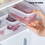 2 contenitori ermetici per alimenti con chiusura singola e coperchio, organizer per frigorifero e cucina., Small, Large