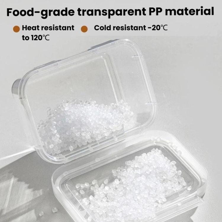 2 contenitori ermetici per alimenti con chiusura singola e coperchio, organizer per frigorifero e cucina., Small, Large