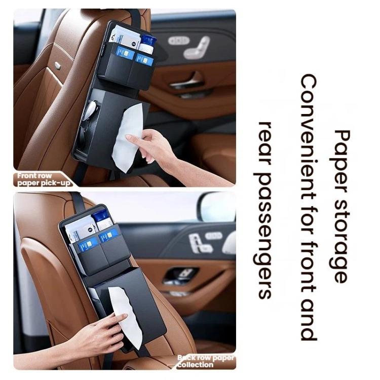 Scatola porta fazzoletti con borsa per sedili auto in pelle