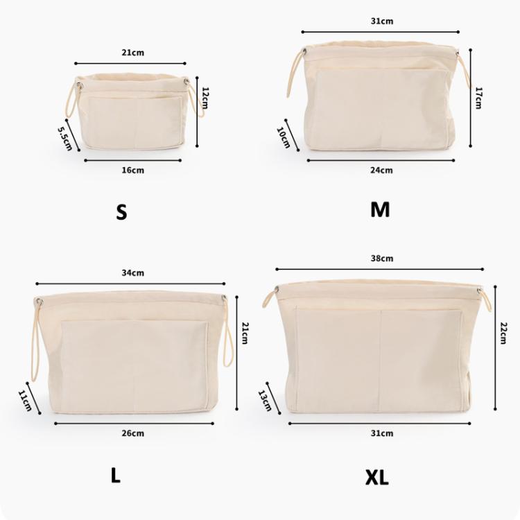 Mini organizer interno per borse, pochette per trucchi, piccolo divisorio per borse a mano e tote bag., S Apricot, S Dark Blue, S Black, M Apricot, M Dark Blue, M Black, L Apricot, L Dark Blue, L Black, XL Apricot, XL Dark Blue, XL Black