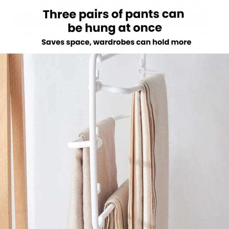 5 pezzi Semplice appendiabiti multifunzionale a più livelli per pantaloni, per la casa e l'armadio