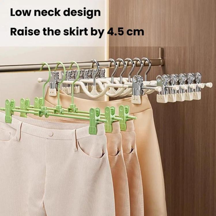 10 grucce regolabili per pantaloni a collo corto, per uso domestico, senza segni, per gonne e pantaloni
