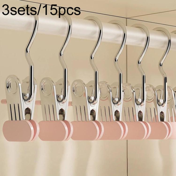 3 set/15 pezzi Clip antiscivolo multifunzionali portatili con gancio per cappelli, calze e gonne, senza lasciare segni