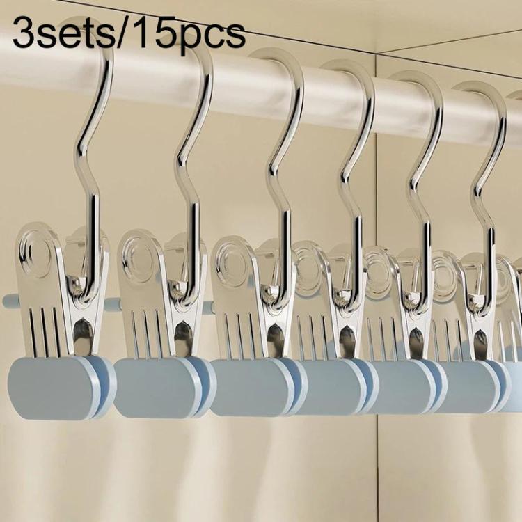 3 set/15 pezzi Clip antiscivolo multifunzionali portatili con gancio per cappelli, calze e gonne, senza lasciare segni