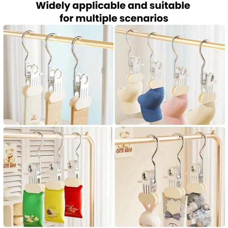 3 set/15 pezzi Clip antiscivolo multifunzionali portatili con gancio per cappelli, calze e gonne, senza lasciare segni