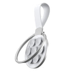 Supporto ad anello magnetico con ventosa per telefono, forte adesione, impugnatura per telefono, Graphite, Silver