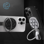 Supporto ad anello magnetico con ventosa per telefono, forte adesione, impugnatura per telefono, Graphite, Silver