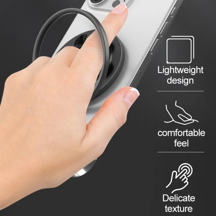 Supporto ad anello magnetico con ventosa per telefono, forte adesione, impugnatura per telefono, Graphite, Silver