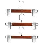 Set di 3 grucce in legno antiscivolo e regolabili per gonne, pantaloni e sciarpe, ideali per la casa, senza lasciare segni.