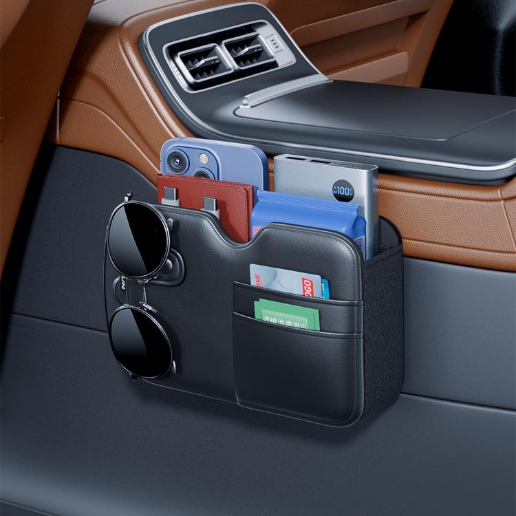 Borsa portaoggetti da appendere in auto in pelle 21x21x4cm