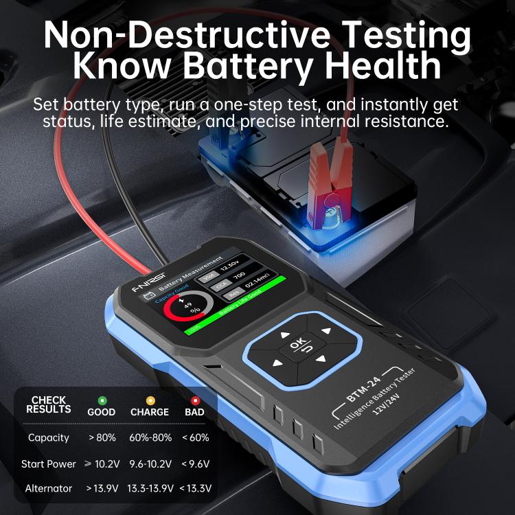 Tester batteria auto FNIRSI 12V/24V BTM-24