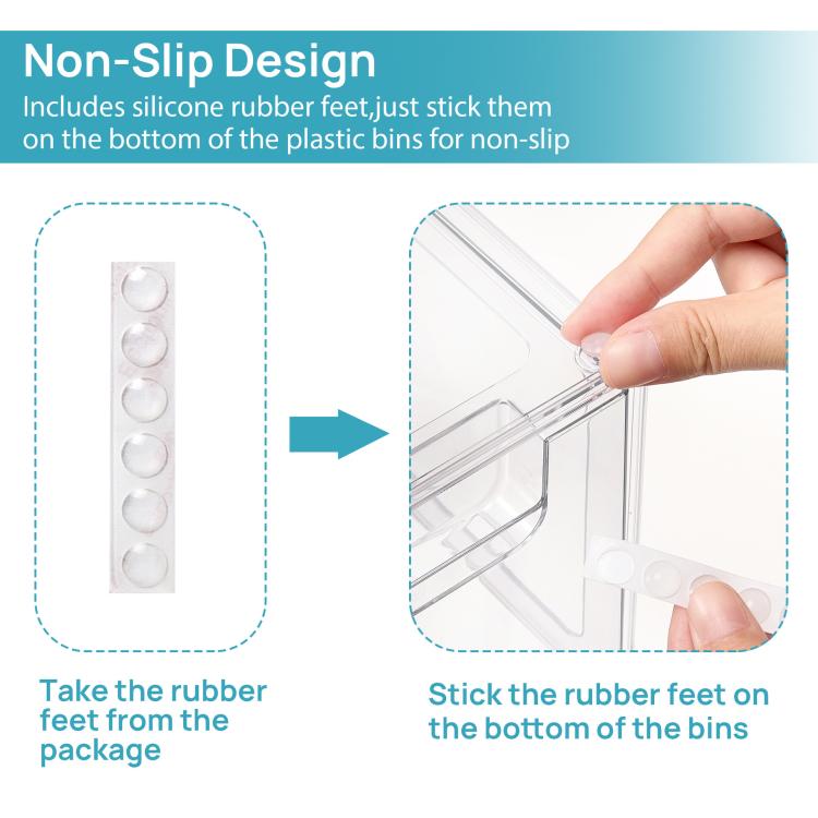 Scatola portaoggetti da scrivania alta e traforata, impilabile, in plastica trasparente, ideale per cosmetici., Single, 4pcs