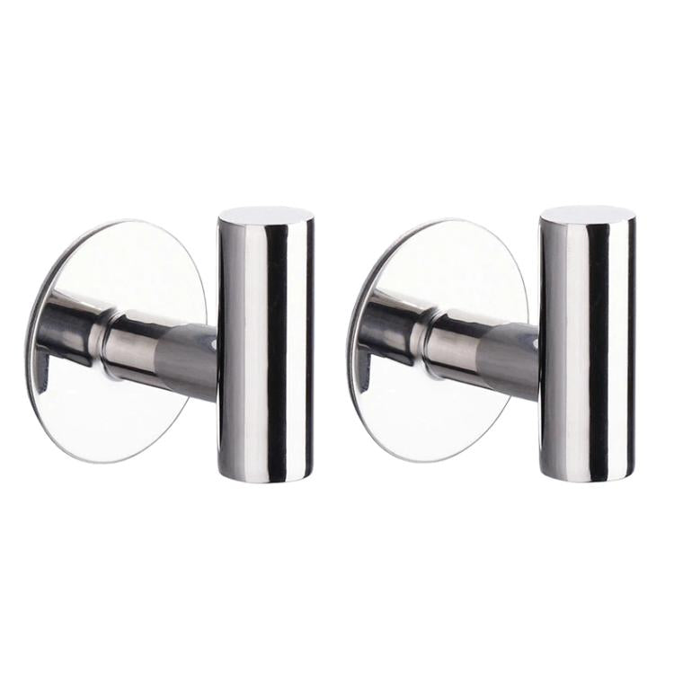 2 ganci appendiabiti singoli in acciaio inox da parete per bagno, cucina e ingresso., Adhesive Primary Color, Adhesive Black, Drilling Primary Color, Drilling Black, Drilling Bright Color, Adhesive Bright Color, Drilling Gold, Adhesive Gold