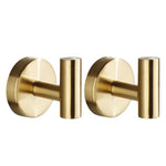 2 ganci appendiabiti singoli in acciaio inox da parete per bagno, cucina e ingresso., Adhesive Primary Color, Adhesive Black, Drilling Primary Color, Drilling Black, Drilling Bright Color, Adhesive Bright Color, Drilling Gold, Adhesive Gold