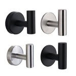 2 ganci appendiabiti singoli in acciaio inox da parete per bagno, cucina e ingresso., Adhesive Primary Color, Adhesive Black, Drilling Primary Color, Drilling Black, Drilling Bright Color, Adhesive Bright Color, Drilling Gold, Adhesive Gold