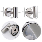 2 ganci appendiabiti singoli in acciaio inox da parete per bagno, cucina e ingresso., Adhesive Primary Color, Adhesive Black, Drilling Primary Color, Drilling Black, Drilling Bright Color, Adhesive Bright Color, Drilling Gold, Adhesive Gold