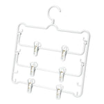 Gruccia in plastica antiscivolo a 3 strati con clip, che non lascia segni, ideale per gonne, pantaloni, asciugamani e calzini.
